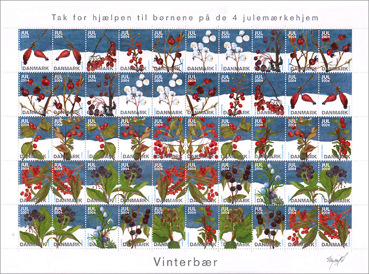Danish christmas stamps